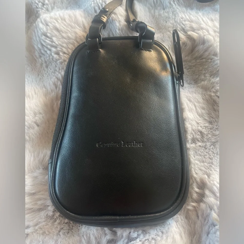 Off White Mens Genuine Leather Small Messenger Bag